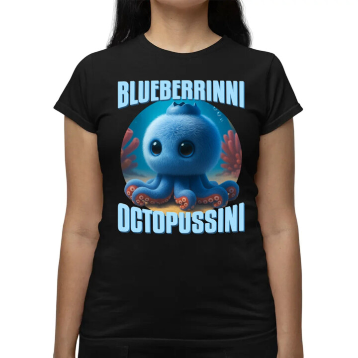 Blueberrinni Octopussini - Italian Brainrot - chobotnice borůvka  - dámské tričko s potiskem