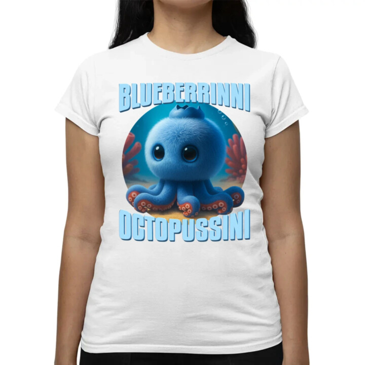 Blueberrinni Octopussini - Italian Brainrot - chobotnice borůvka  - dámské tričko s potiskem