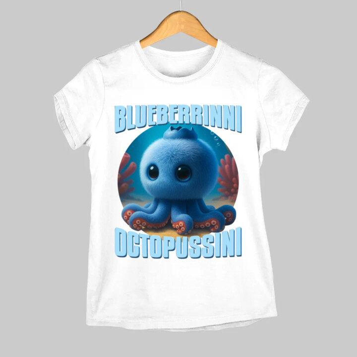 Blueberrinni Octopussini - Italian Brainrot - chobotnice borůvka  - dámské tričko s potiskem