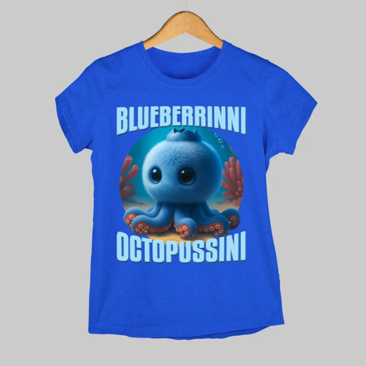 Blueberrinni Octopussini - Italian Brainrot - chobotnice borůvka  - dámské tričko s potiskem