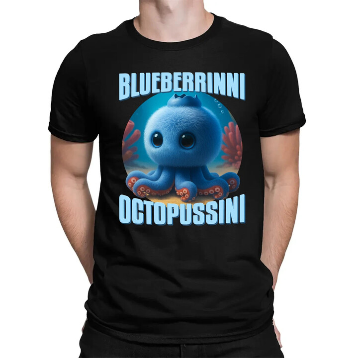 Blueberrinni Octopussini - Italian Brainrot - chobotnice borůvka - pánské tričko s potiskem