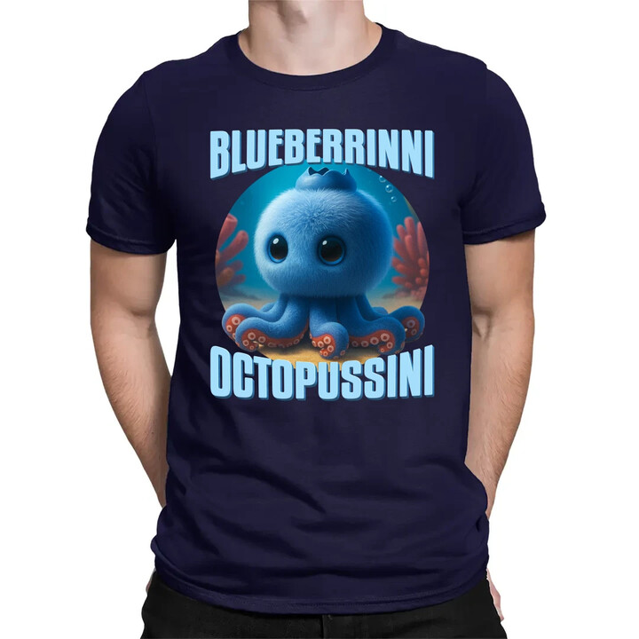 Blueberrinni Octopussini - Italian Brainrot - chobotnice borůvka - pánské tričko s potiskem
