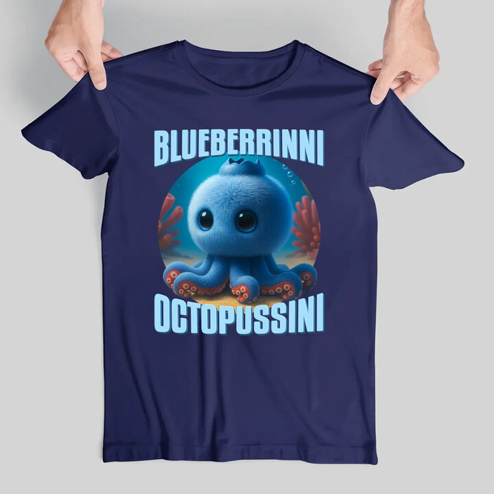 Blueberrinni Octopussini - Italian Brainrot - chobotnice borůvka - pánské tričko s potiskem