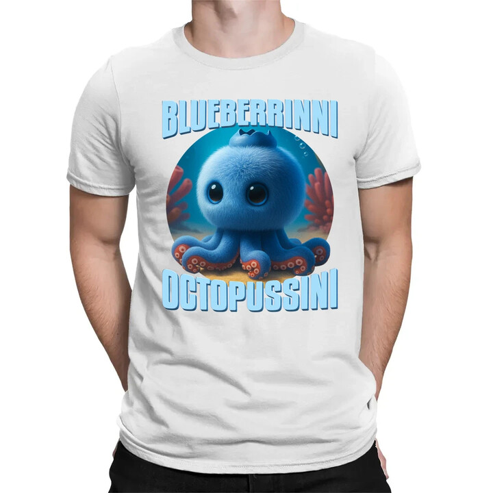 Blueberrinni Octopussini - Italian Brainrot - chobotnice borůvka - pánské tričko s potiskem