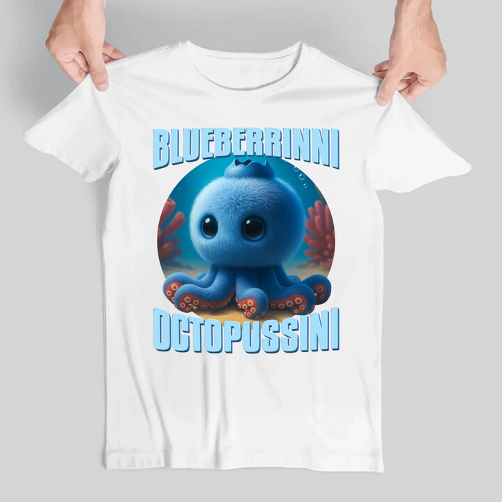 Blueberrinni Octopussini - Italian Brainrot - chobotnice borůvka - pánské tričko s potiskem