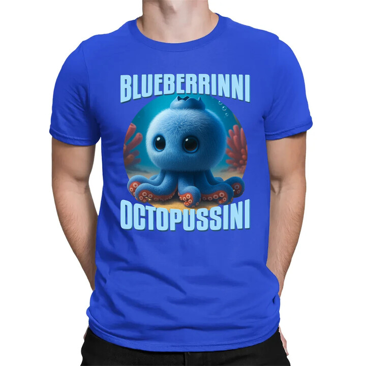 Blueberrinni Octopussini - Italian Brainrot - chobotnice borůvka - pánské tričko s potiskem
