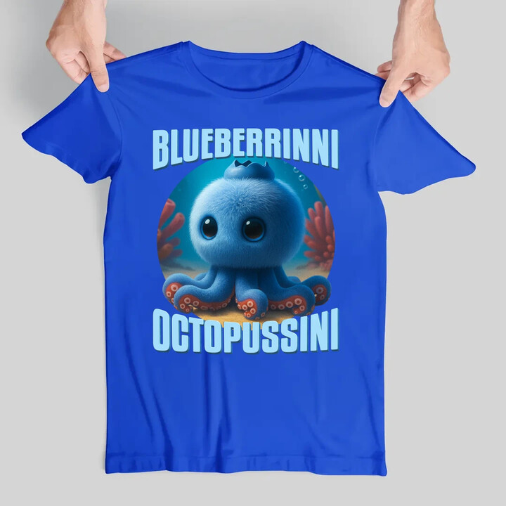 Blueberrinni Octopussini - Italian Brainrot - chobotnice borůvka - pánské tričko s potiskem