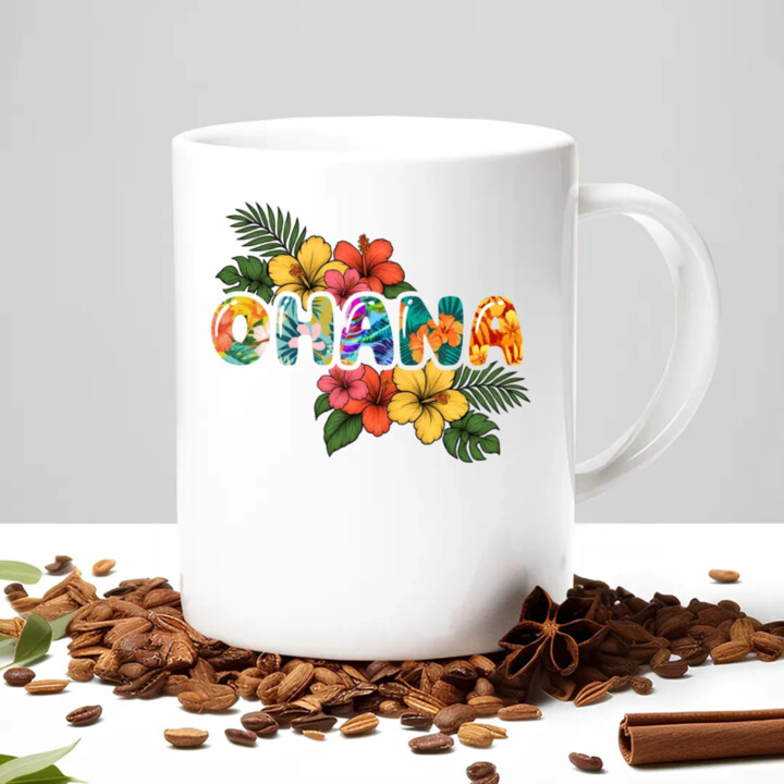 Ohana - hrnek s potiskem pro fanoušky Lilo i Stich