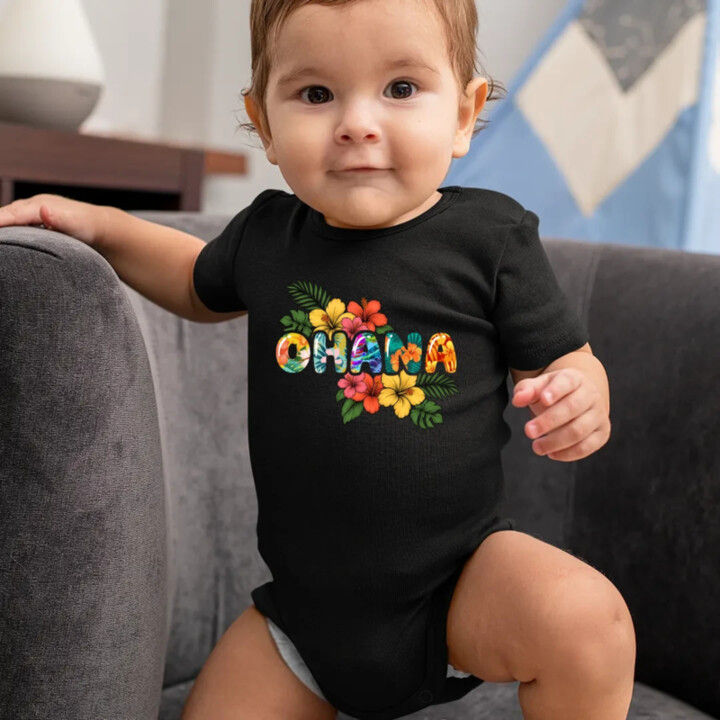 Ohana - dětské body s potiskem pro fanoušky Lilo i Stich