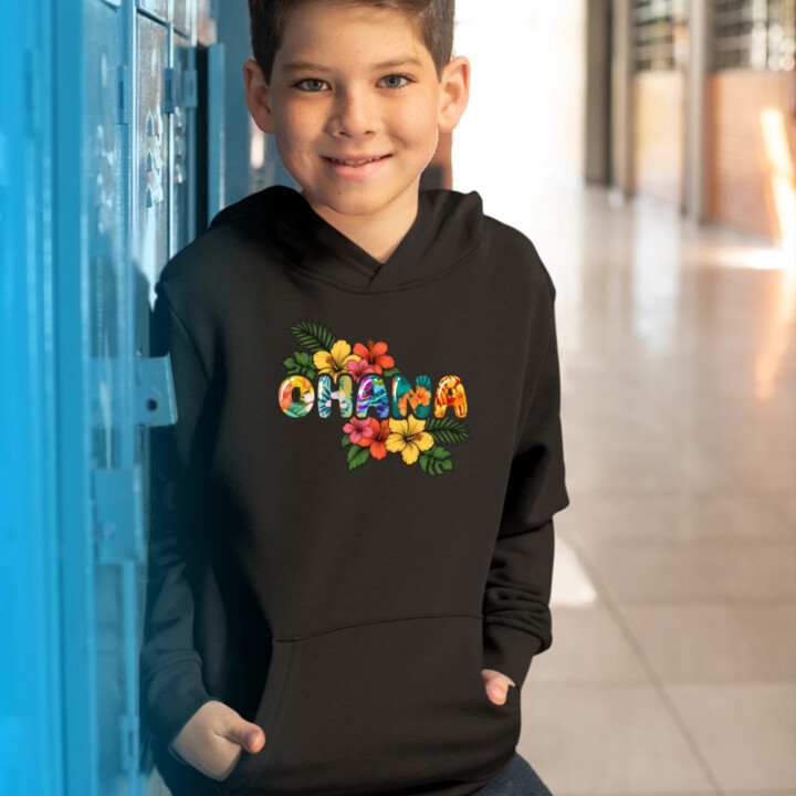 Ohana - dětská mikina s kapucí pro fanoušky Lilo i Stich