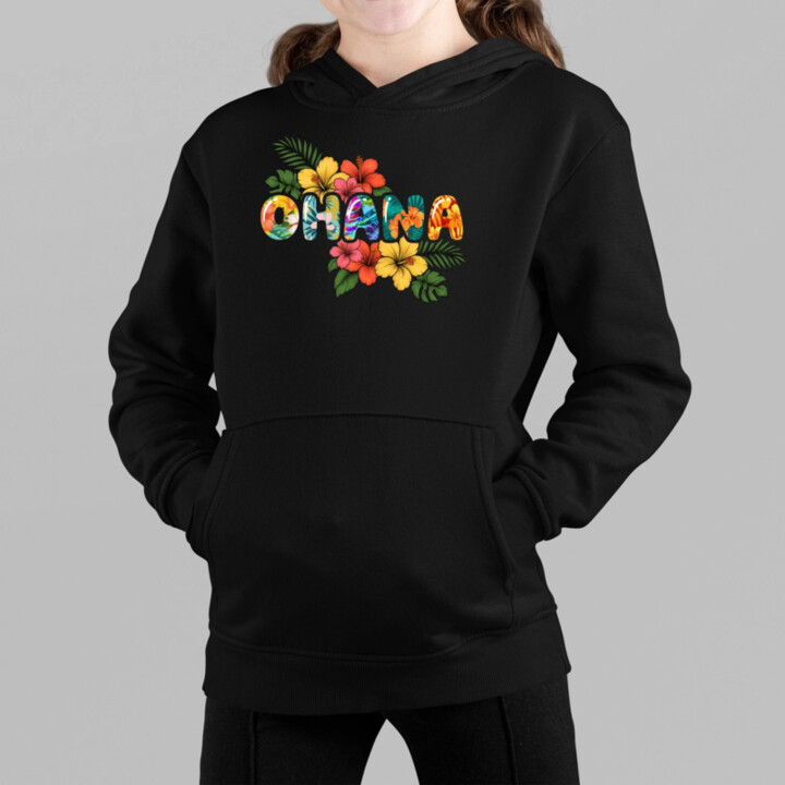 Ohana - dětská mikina s kapucí pro fanoušky Lilo i Stich