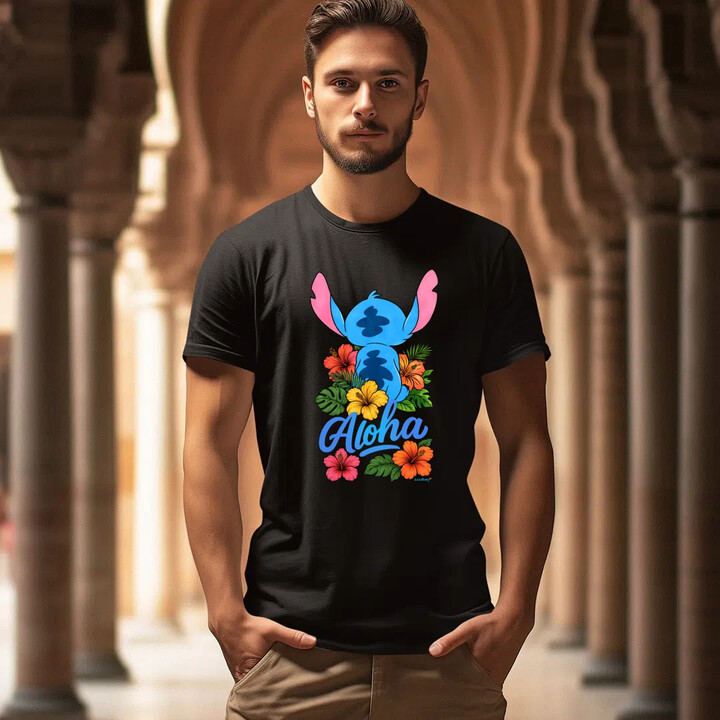 Aloha - pánské tričko s potiskem pro fanoušky Lilo i Stich