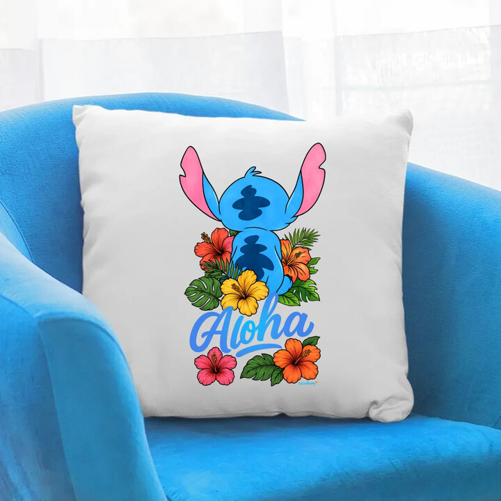 Aloha - polštář s potiskem pro fanoušky Lilo i Stich