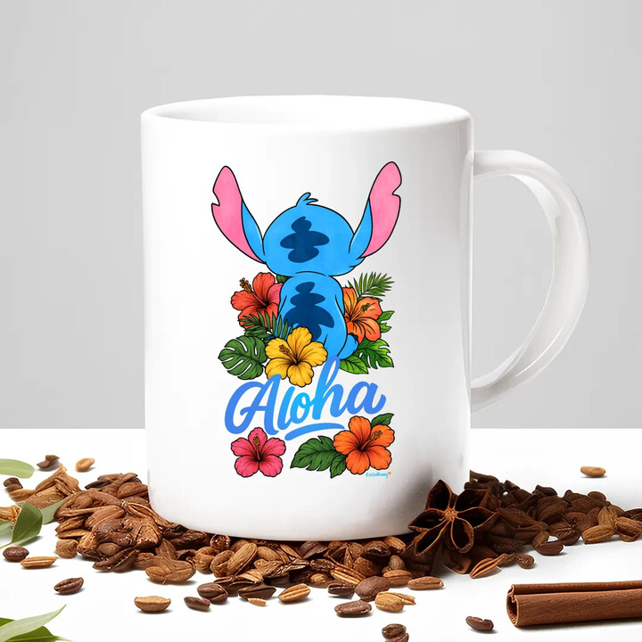 Aloha - hrnek s potiskem pro fanoušky Lilo i Stich