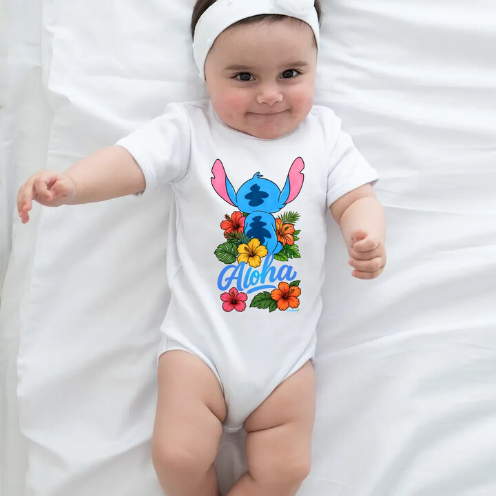Aloha - dětské body s potiskem pro fanoušky Lilo i Stich