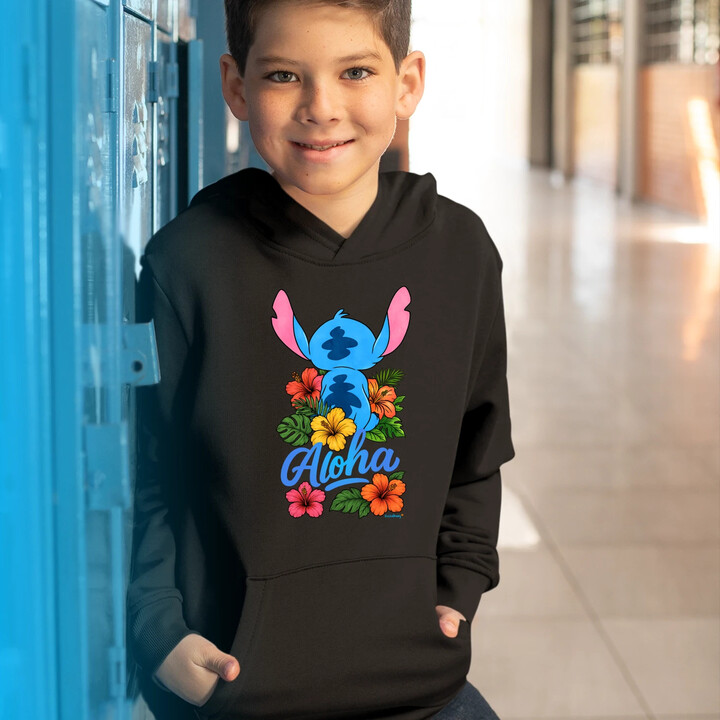 Aloha - dětská mikina s kapucí pro fanoušky Lilo i Stich