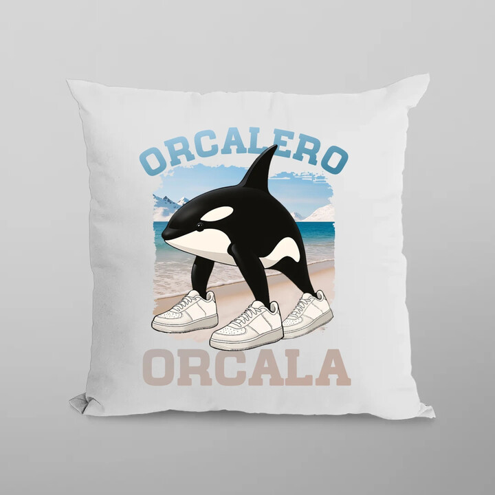 Orcalero Orcala - kosatka v botách - Italian Brainrot - polštář s potiskem