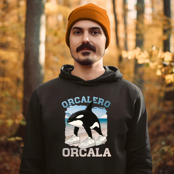 Orcalero Orcala - kosatka v botách - Italian Brainrot - pánská mikina s potiskem