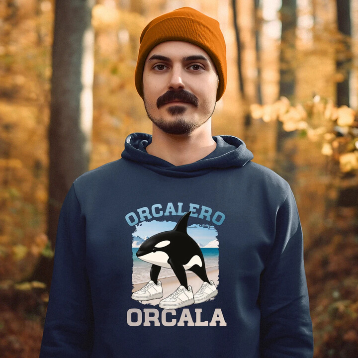 Orcalero Orcala - kosatka v botách - Italian Brainrot - pánská mikina s potiskem