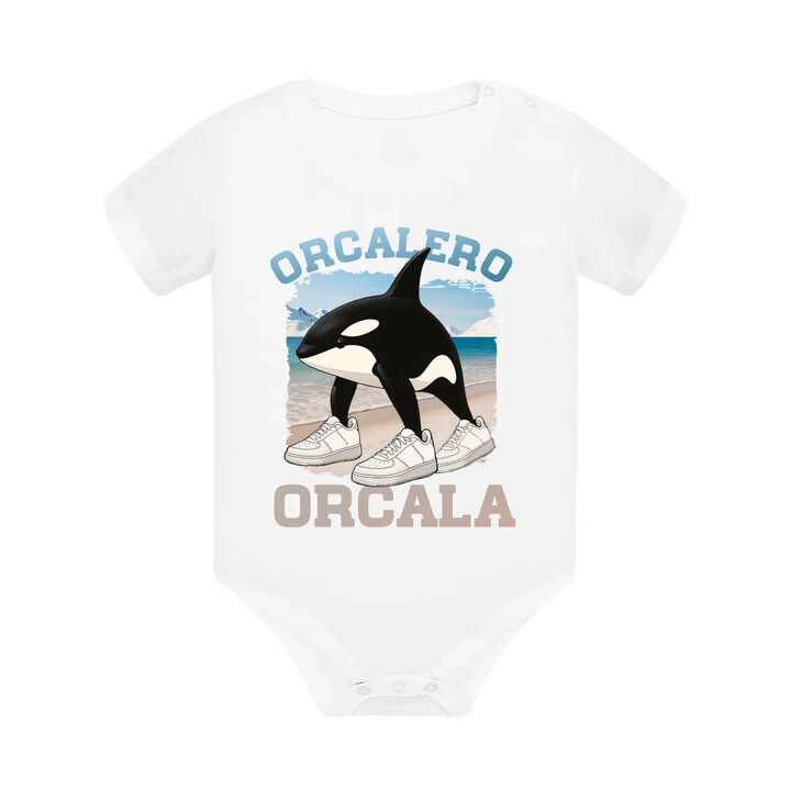 Orcalero Orcala - kosatka v botách - Italian Brainrot - dětské body s potiskem