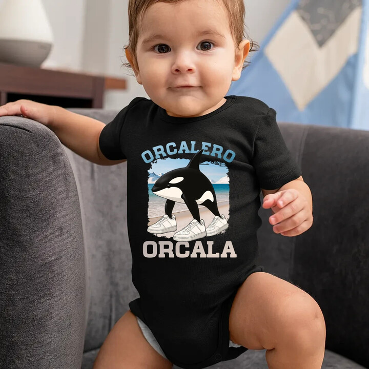 Orcalero Orcala - kosatka v botách - Italian Brainrot - dětské body s potiskem