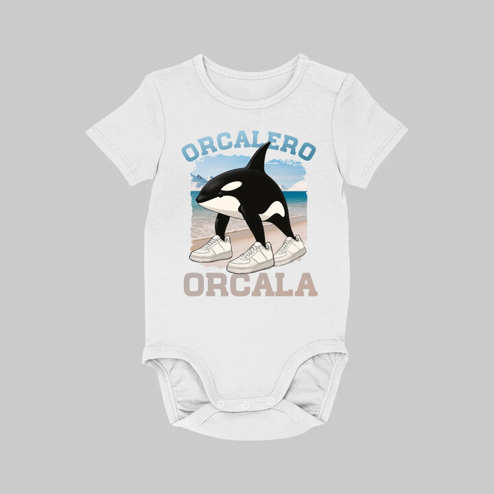 Orcalero Orcala - kosatka v botách - Italian Brainrot - dětské body s potiskem