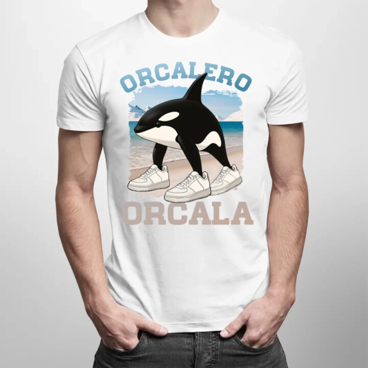 Orcalero Orcala - kosatka v botách - Italian Brainrot - pánské tričko s potiskem