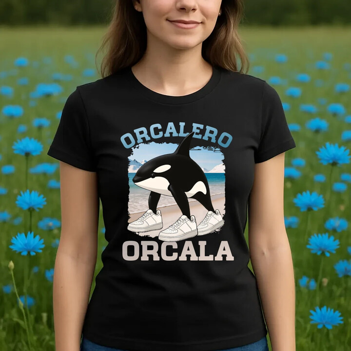 Orcalero Orcala - kosatka v botách - Italian Brainrot  - dámské tričko s potiskem