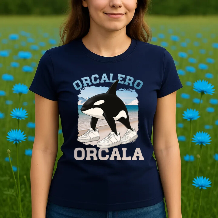 Orcalero Orcala - kosatka v botách - Italian Brainrot  - dámské tričko s potiskem