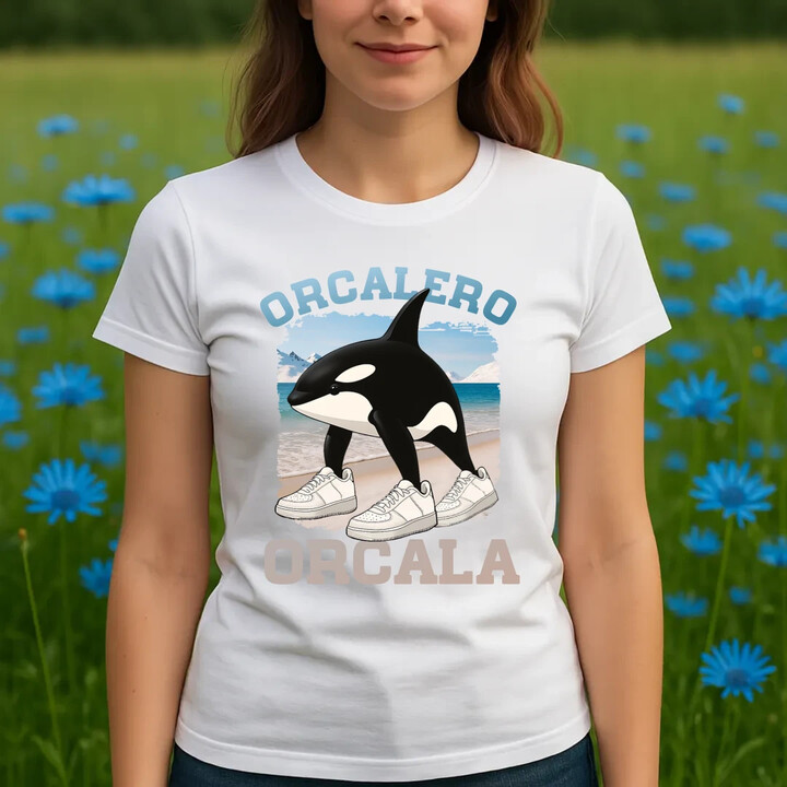 Orcalero Orcala - kosatka v botách - Italian Brainrot  - dámské tričko s potiskem