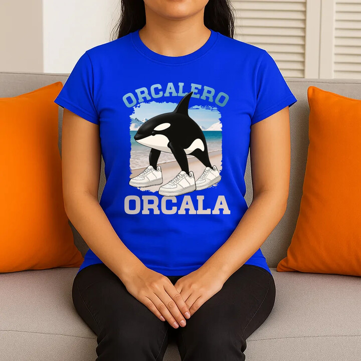 Orcalero Orcala - kosatka v botách - Italian Brainrot  - dámské tričko s potiskem