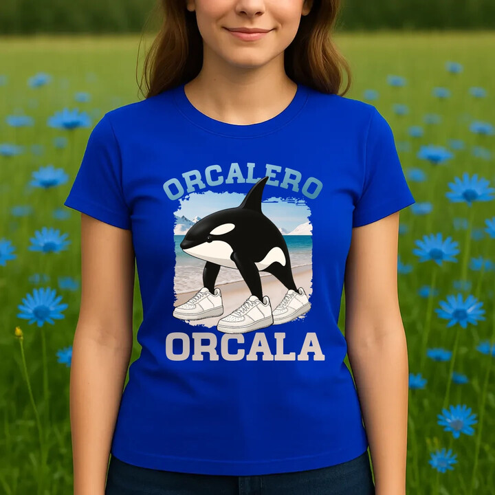 Orcalero Orcala - kosatka v botách - Italian Brainrot  - dámské tričko s potiskem