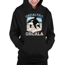 Orcalero Orcala - kosatka v botách - Italian Brainrot - dětská mikina s kapucí