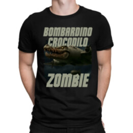 Bombardino Crocodilo zombie - krokodýl bombardér - Italian Brainrot - pánské tričko s potiskem