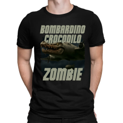 Bombardino Crocodilo zombie - krokodýl bombardér - Italian Brainrot - pánské tričko s potiskem