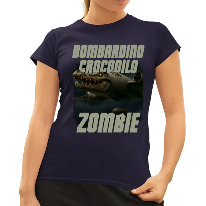 Bombardino Crocodilo zombie - krokodýl bombardér - Italian Brainrot  - dámské tričko s potiskem
