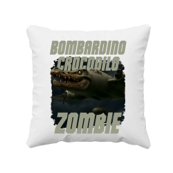 Bombardino Crocodilo zombie - krokodýl bombardér - Italian Brainrot - polštář s potiskem