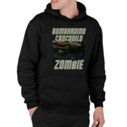 Bombardino Crocodilo zombie - krokodýl bombardér - Italian Brainrot - pánská mikina s potiskem
