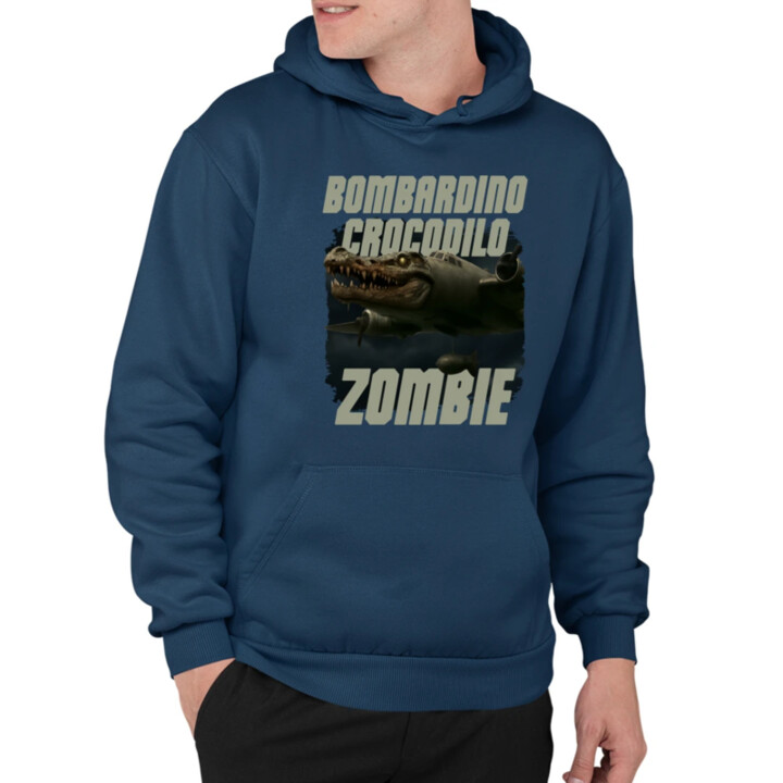 Bombardino Crocodilo zombie - krokodýl bombardér - Italian Brainrot - pánská mikina s potiskem