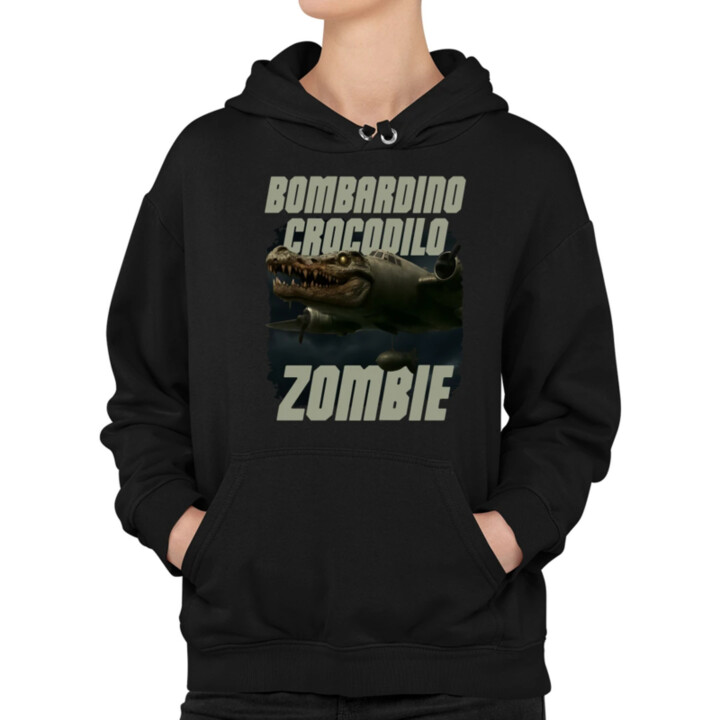 Bombardino Crocodilo zombie - krokodýl bombardér - Italian Brainrot - dámská mikina s potiskem