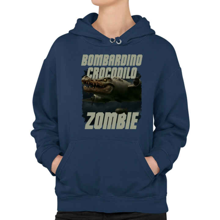 Bombardino Crocodilo zombie - krokodýl bombardér - Italian Brainrot - dámská mikina s potiskem
