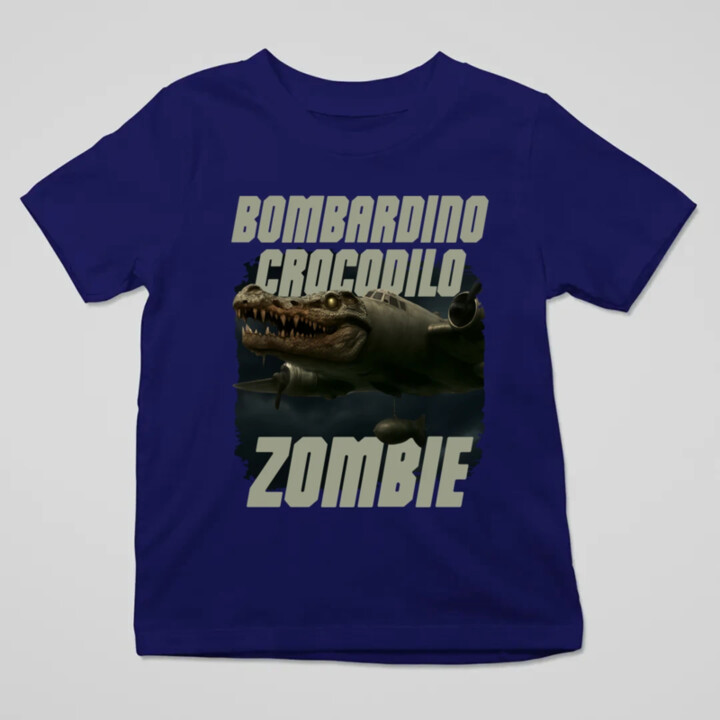 Bombardino Crocodilo zombie - krokodýl bombardér - Italian Brainrot - dětské tričko s potiskem