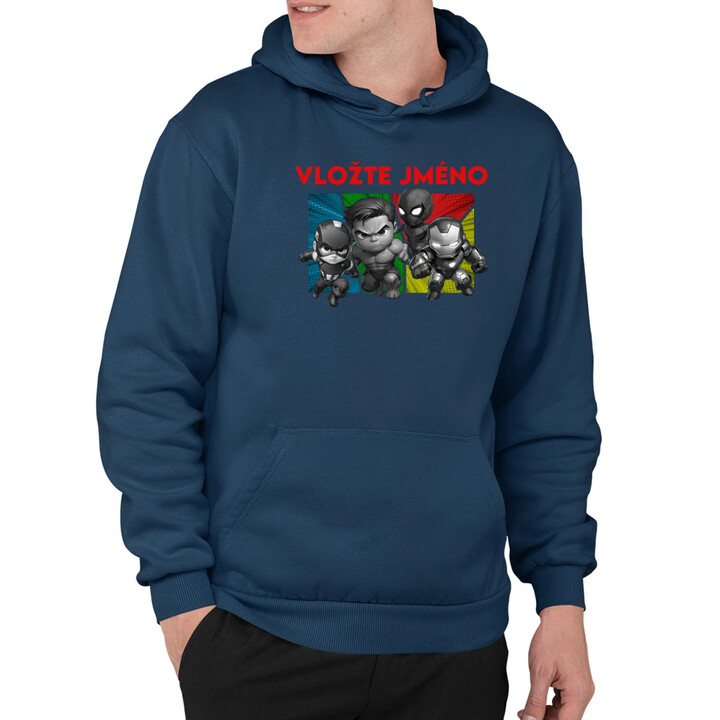 Superhrdinové - pánská mikina s potiskem pro fanoušky Marvelu - personalizovaný produkt
