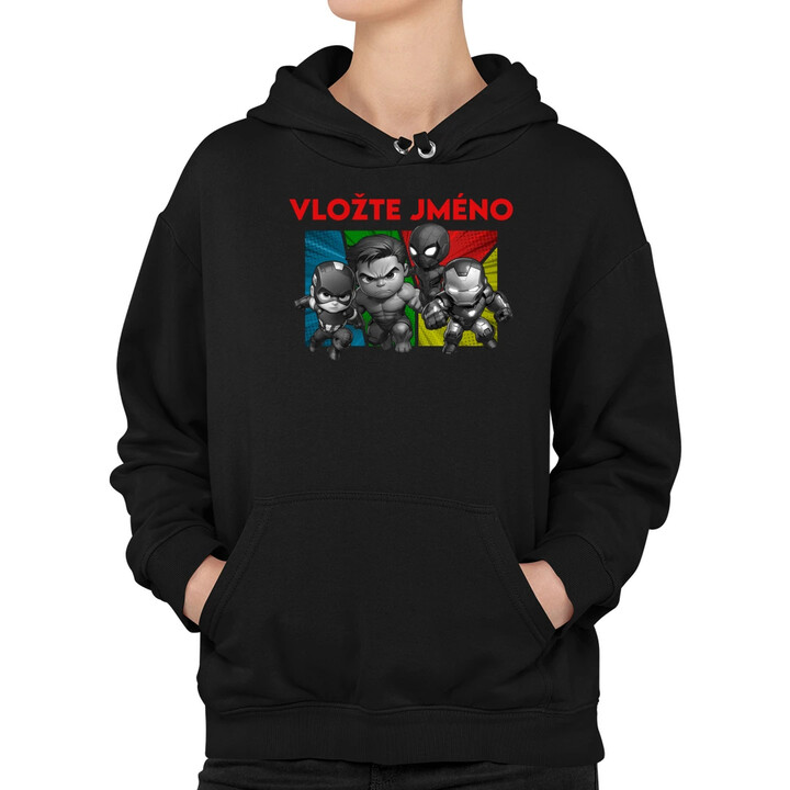 Superhrdinové - dámská mikina s potiskem pro fanoušky Marvelu - personalizovaný produkt