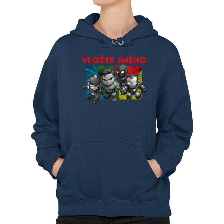 Superhrdinové - dámská mikina s potiskem pro fanoušky Marvelu - personalizovaný produkt
