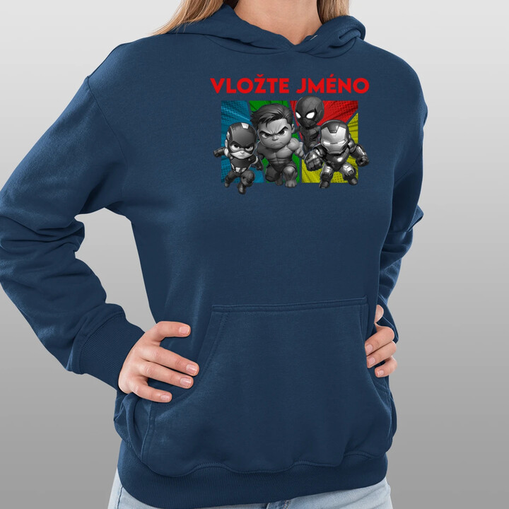 Superhrdinové - dámská mikina s potiskem pro fanoušky Marvelu - personalizovaný produkt