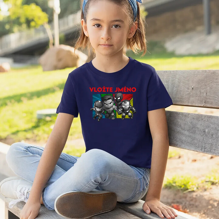 Superhrdinové - dětské tričko s potiskem pro fanoušky Marvelu - personalizovaný produkt
