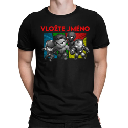 Superhrdinové - pánské tričko s potiskem pro fanoušky Marvelu - personalizovaný produkt