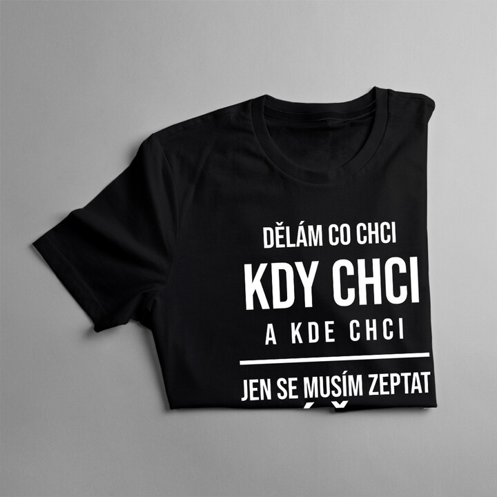 Dělám co chci, kdy chci a kde chci - pánská trička s potiskem