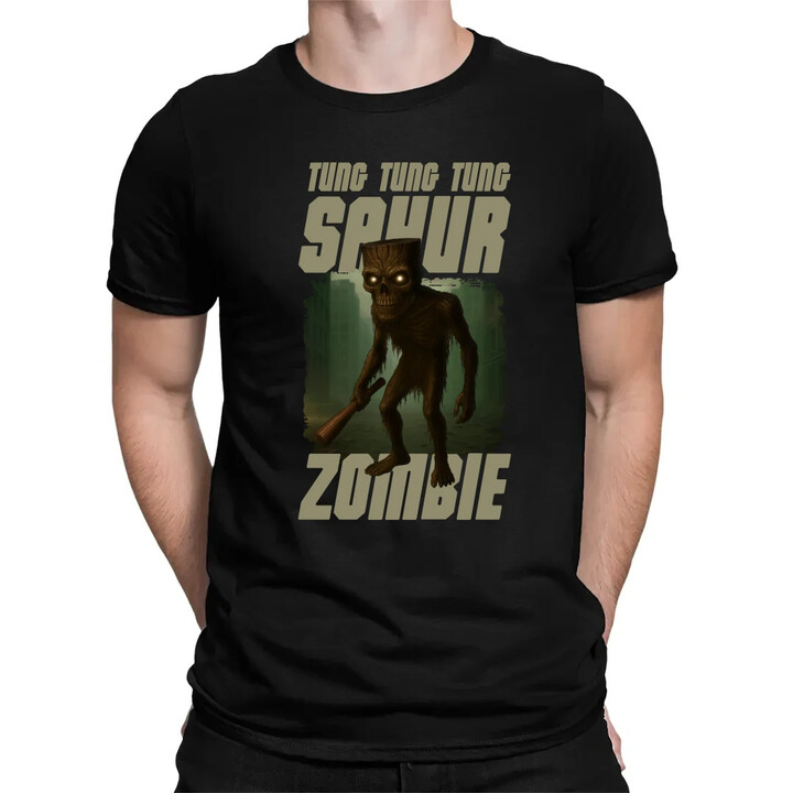 Tung Tung Tung Sahur zombie - baseballová pálka - Italian Brainrot  - pánské tričko s potiskem